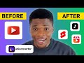 How to automatically convert youtube to tiktok  instagram reel and youtube shorts