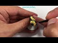 Aeropuffing Nail Art Tutorial: Sunflower Nail Art