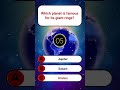 Which planet is famous for its giant rings | SmartGlobalGK | GK Quiz