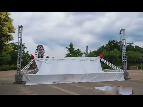 Cara memasang rangka atap panggung konser luar ruangan #rangka #panggung #pernikahan #dekorasipernikahan #acara #pesta