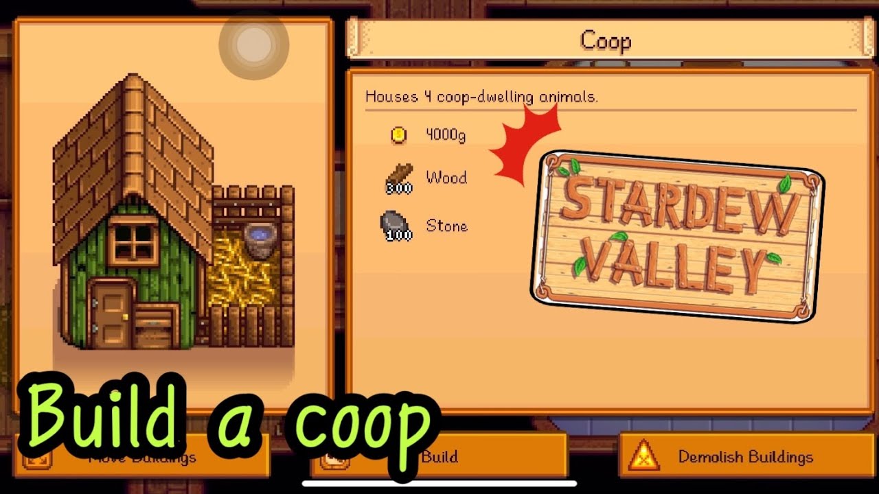 How to build a coop [stardew valley] 🐓 - YouTube