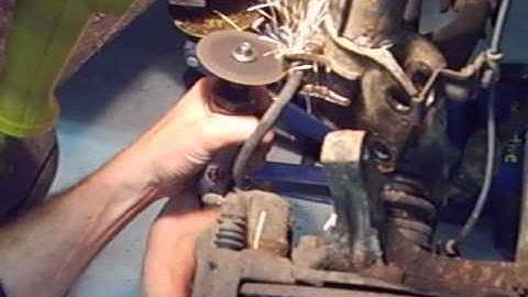 Strut Replacement die grind trick for brake line