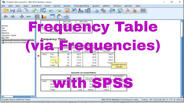 SPSS - Frequency table (via Frequencies)