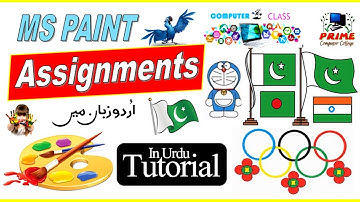 MS Paint Assignments | MS Paint Basic Drawing Training Tutorial | MS Paint Course in Urdu & Hindi