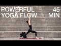 Vinyasa Yoga Flow 45 Min Kraftvoll Dynamisch Mit Tripod Kopfstand Kreativen Übergängen