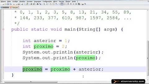 Universidade XTI   JAVA   029   Fibonacci