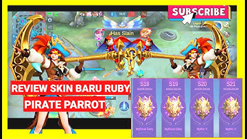 REVIEW SKIN BARU RUBY PIRATE PARROT Starlight , OP MVP Boss, MOBILE LEGENDS