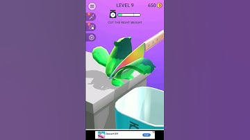 ASMR Slicing Crazy Games Level 9 #shorts 🦉 #asmr