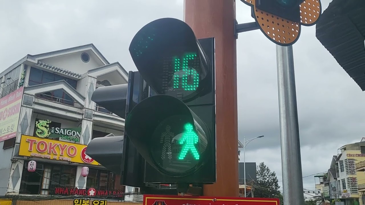 Traffic lights Vietnam Pedestrian signal Countdown number