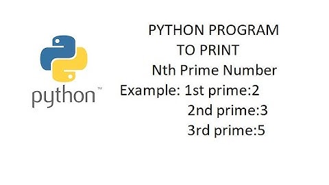 Python Program To print Nth Prime Number using loops