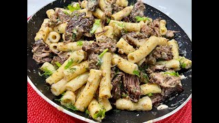 : Braised Short Rib and Mushroom Rigatoni