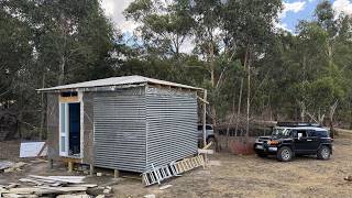 Australian Country Shack Build with Hip Roof - Start the Wall Cladding