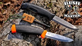 Нож Morakniv Companion против Mora Companion Spark. Ножи для леса.