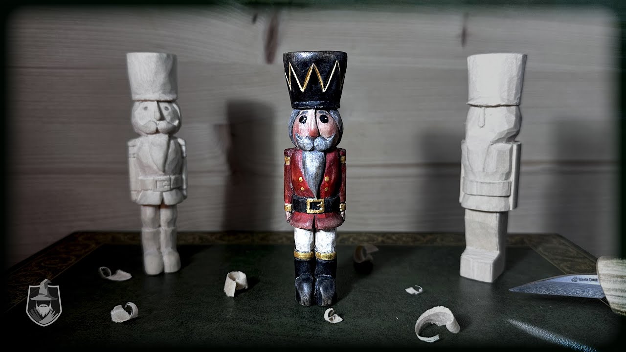 Учебник по РЕЗЬБЕ по дереву для начинающих ЩЕЛКУНЧИК 💂🏻‍♂️