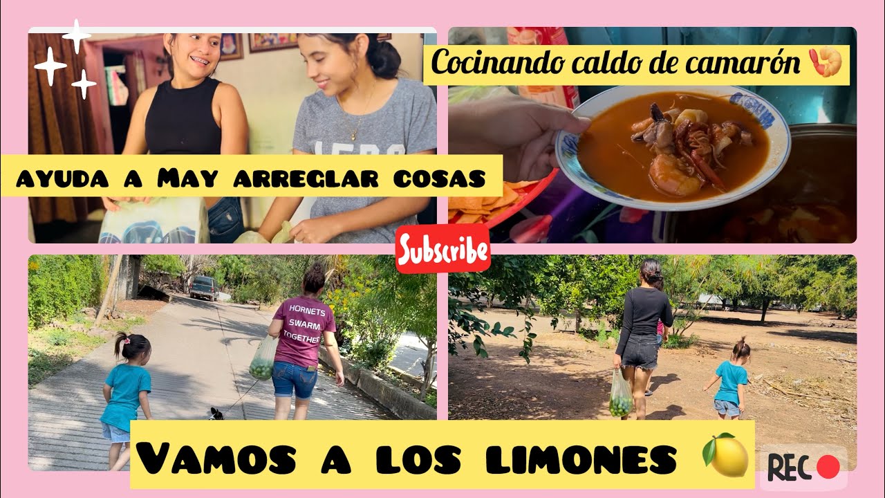 Cocino Caldo de camarón 🍤 //Nos vamos caminando 🚶‍♀️Alos limónes🍋‼️Vlogcito del día 
