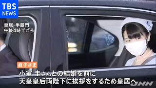 結婚を前に・・・、眞子さま 両陛下に挨拶