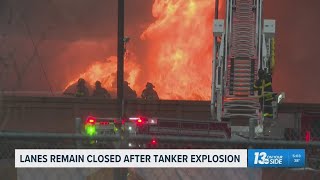 Multiple lanes remain closed on US-131 following tanker fire