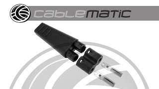 Clavija de enchufe IEC-60320 C7 hembra recto negro - distribuido por CABLEMATIC ®