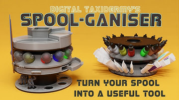 Spool-Ganiser - Modular Painting Desk Organiser - Recycle old 3D Printing Filament Spools
