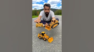 2 TA afstandsbediening JCB bulldozer uitpakken