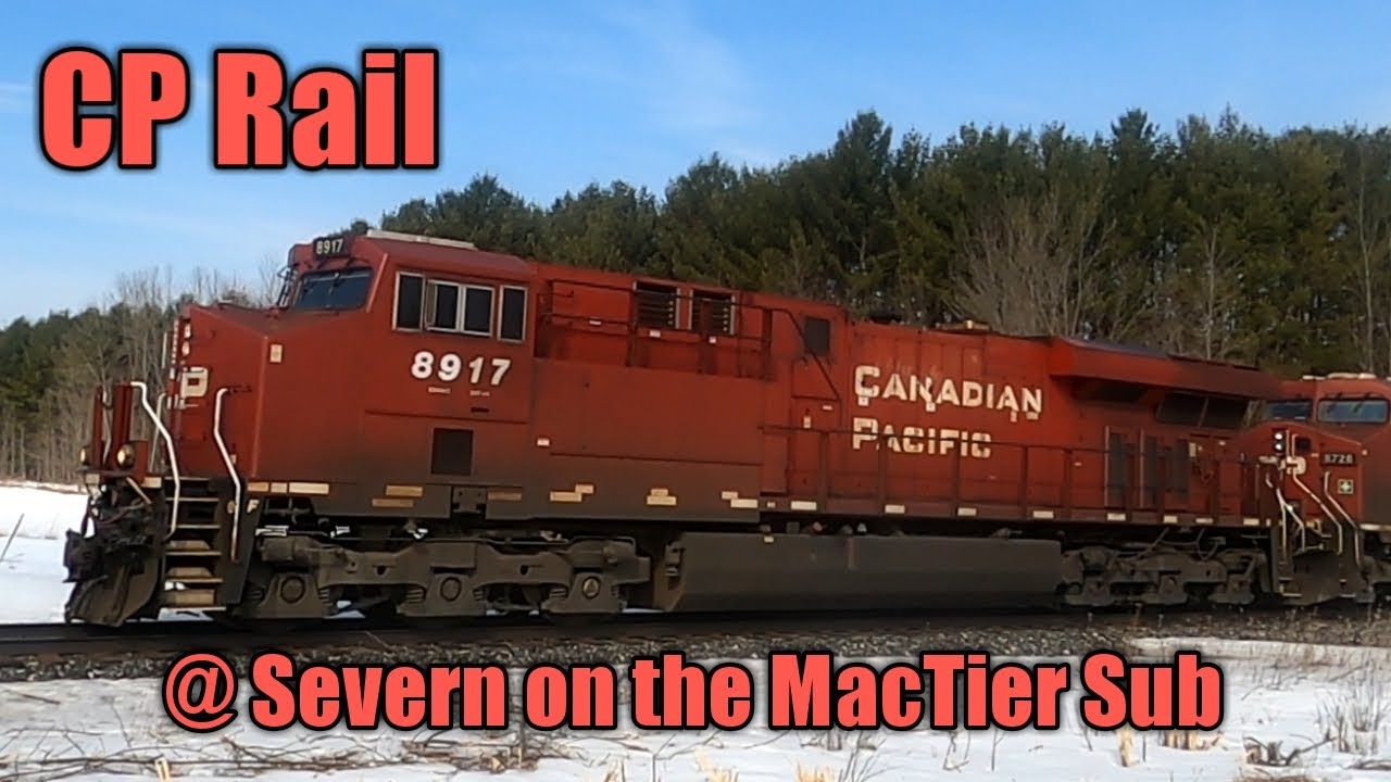 CP Rail MacTier Subdivision @ Severn. 8917S  + 8728 / 9707. March 17, 2022