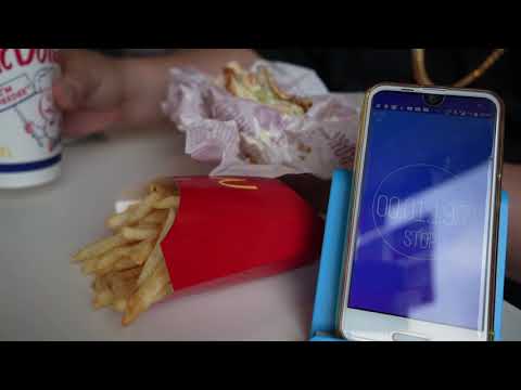 【α7C】衝撃の早食い爆笑マクドナルド照り焼きマックバーガー4分 とおる食堂　McDonald's fast eating