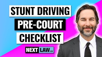 Stunt Driving Ontario Pre Court Emergency Checklist (2024)