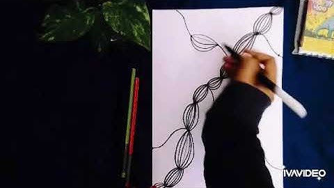 How to draw a curved line illusion | Doodle Art