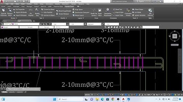 Auto CAD Drawing (Beam Longitudinal Section,part-1)