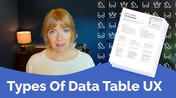 Types of Data Tables UX