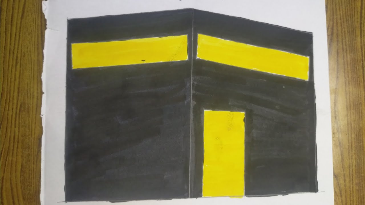 How to Draw Kaaba Drawing Easy || Kaaba Drawing Tutorial || Makka ...