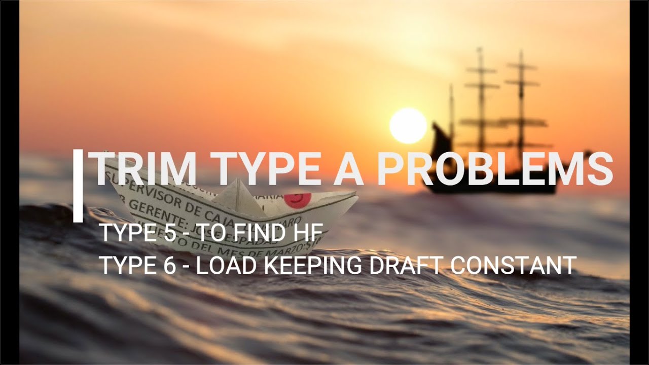 TRIM TYPE A PROBLEMS | 5 & 6| TABULAR SOLVING | EASIEST APPROACH TO TRIM PROBLEMS | AHOY! NAVIGOS.