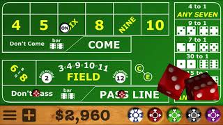 Low-Risk Bubble Craps Strategy