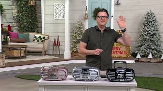 Studebaker Retro Bluetooth Radio with Cassette, CD and AM/FM Radio on QVC