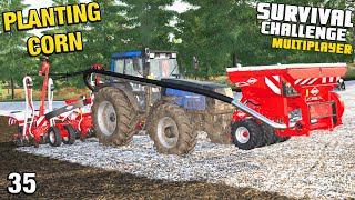 Planting A Field With Our New Planter Survival Challenge Multiplayer Co-Op Fs22 Ep 34