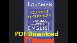 Download Longman Student Grammar of Spoken and Written English