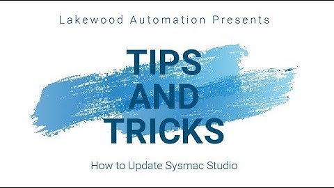 How to Update Sysmac Studio