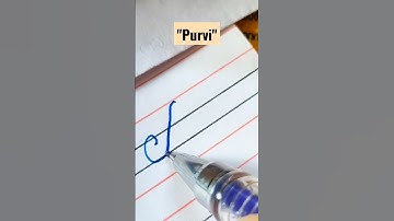 "Purvi" name in cursive handwriting #short #calligraphy #names #cursivewriting #art #cursive