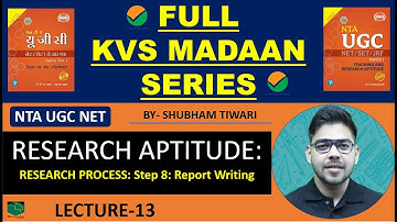 Full KVS MADAAN Series I Research Aptitude I Lecture-13 I NTA UGC NET 2023 I By Shubham Tiwari