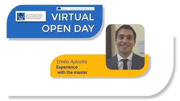 Open day 2025 | Experience with the master - Emilio Apicella