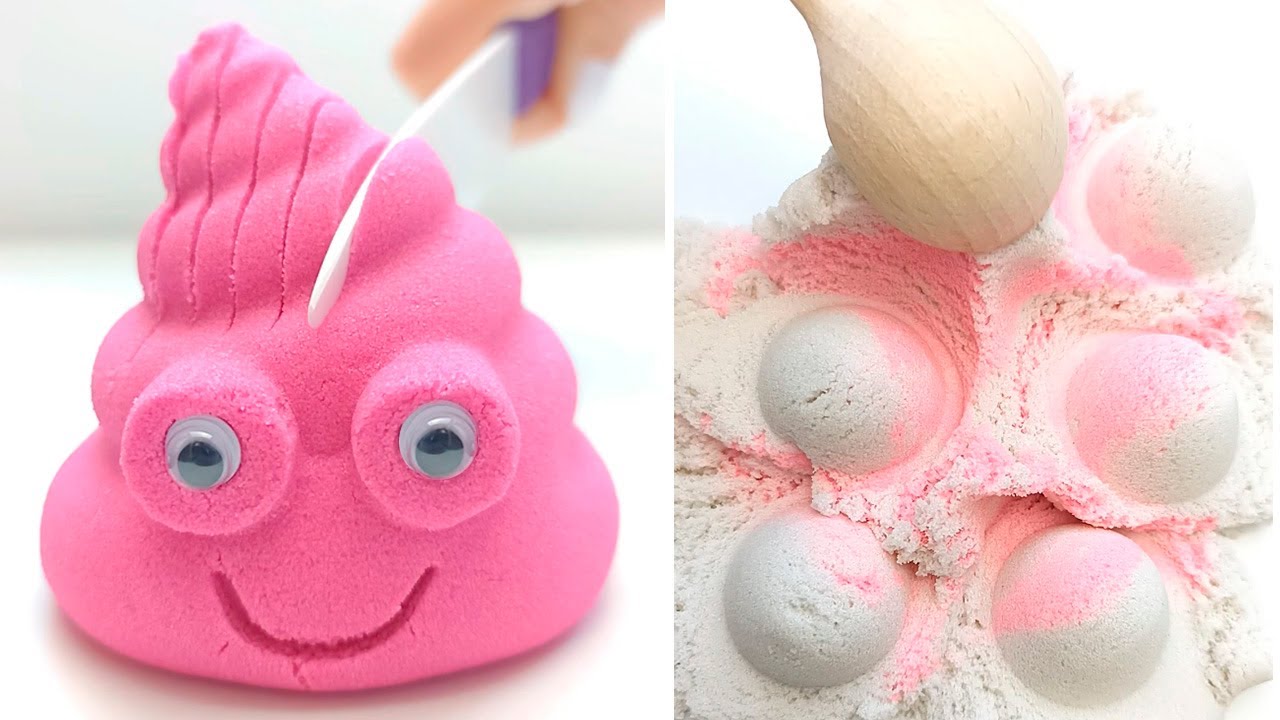 Oddly Satisfying ASMR Kinetic Sand Cutting Sand Tastic #67