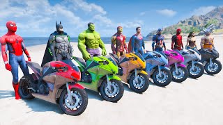 SPIDERMAN TEAM MOTORBIKES RACING CHALLENGE - FIRE PIT RAMP CHALLENGE screenshot 2