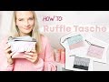 How to - Ruffle Tasche nähen - die perfekte Reißverschlussecke - kostenloses Schnittmuster // delari