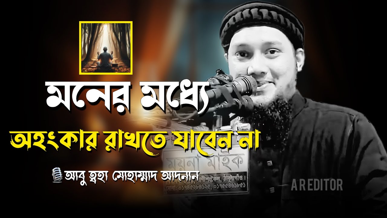 মনের মধ্যে অহংকার রাখতে যাবেন না । abu taha muhammad adnan । আবু ত্বহা মুহাম্মদ আদনান । new waz