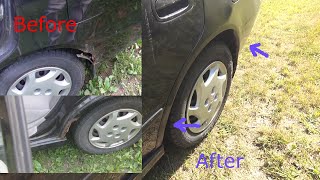 DiY Rust Repair (quarter panel & dog leg) - 3 Fast Fiber Patches, 1999 Toyota Corolla