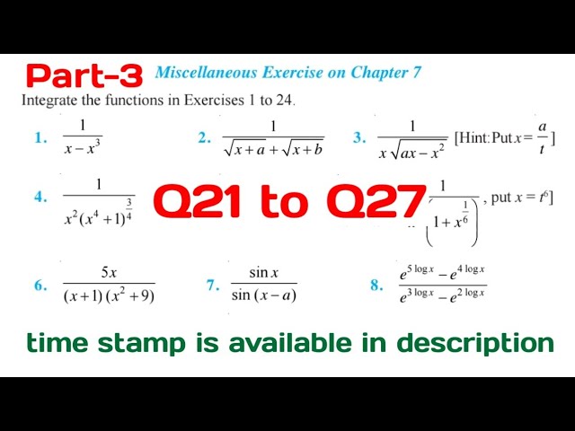 Ncert solutions for class 12 maths chapter 7 miscellaneous exercise, Integrals