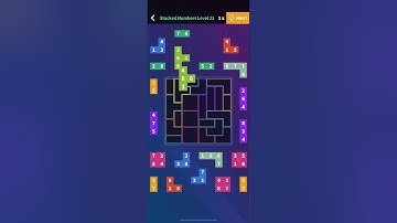 Flow Fit Sudoku Stacked Numbers Level 21