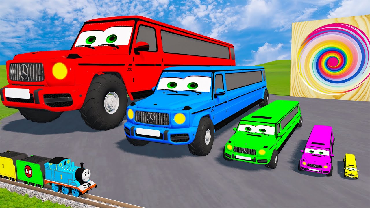 Big & Small Long Colors Vizor VS Trains Thomas | BeamNG.drive