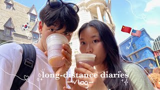 vlog 🎠 my boyfriend flew to america to spend a day at universal studios with me