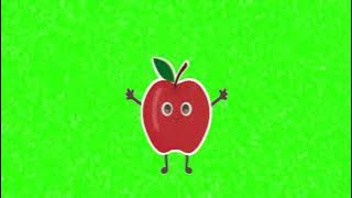 Green Screen Animasi Bergerak Buah Apel/ Apple GreenScreen Animated Nocopyright